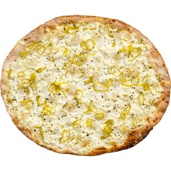 300 g Flammkuchen Griechischer Art mit Hirtenkäse und Peperoni