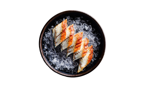 160 g Unagi-Scheiben (Rauchaal) geröstet und mariniert