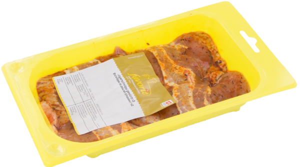 ca. 1200 g Pouletjägerschnitzel aus Schenkel mit Speck gewürzt