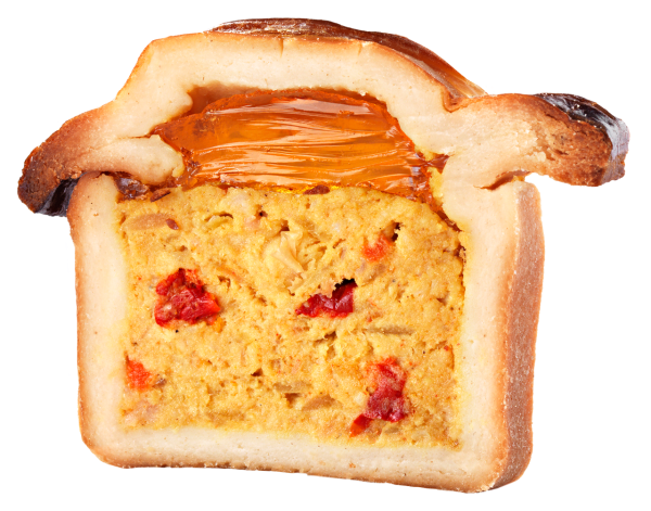 ca. 600 g Pouletpastete mit Linsen und Paprika