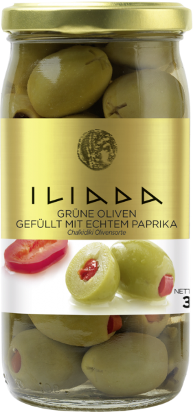 Olive grün mit echtem Paprika (Inhalt 215 g)